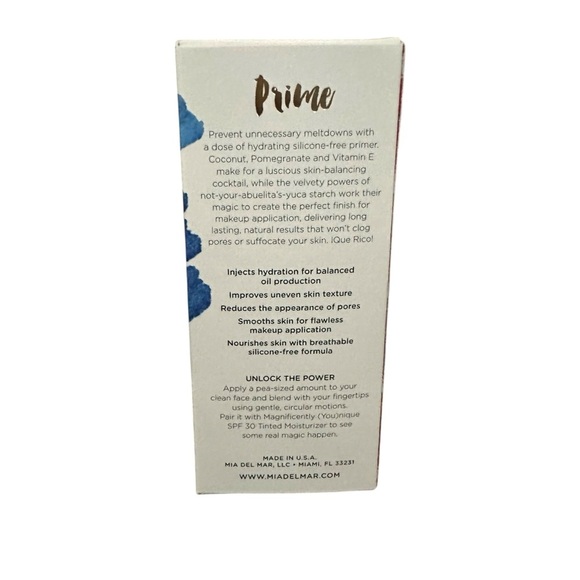 Mia del Mar Silicone Free Face Primer Full Size NIB - Picture 3 of 4